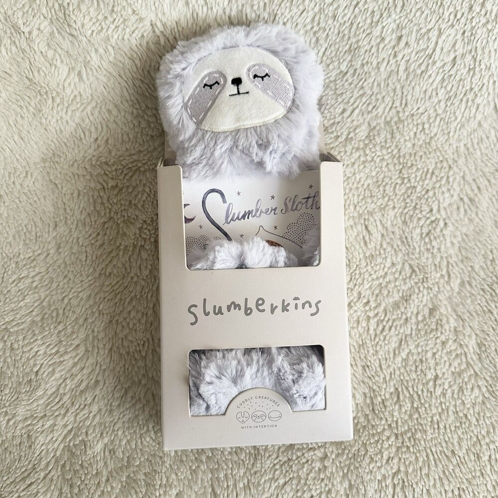 Slumberkins Lavender Purple Sloth Snuggler Flat Lovey In Box
